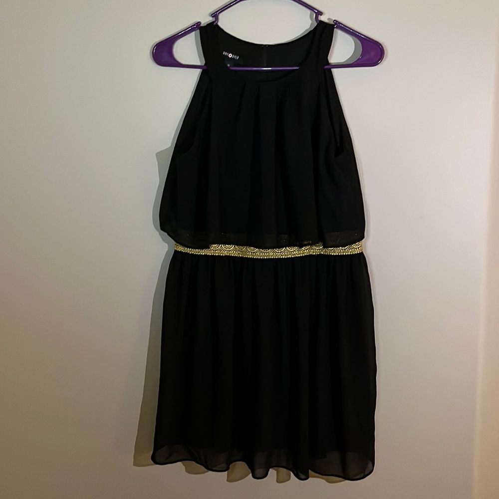 A black and gold dress.